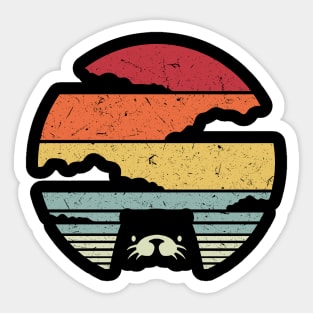 Otter Retro Vintage Sticker